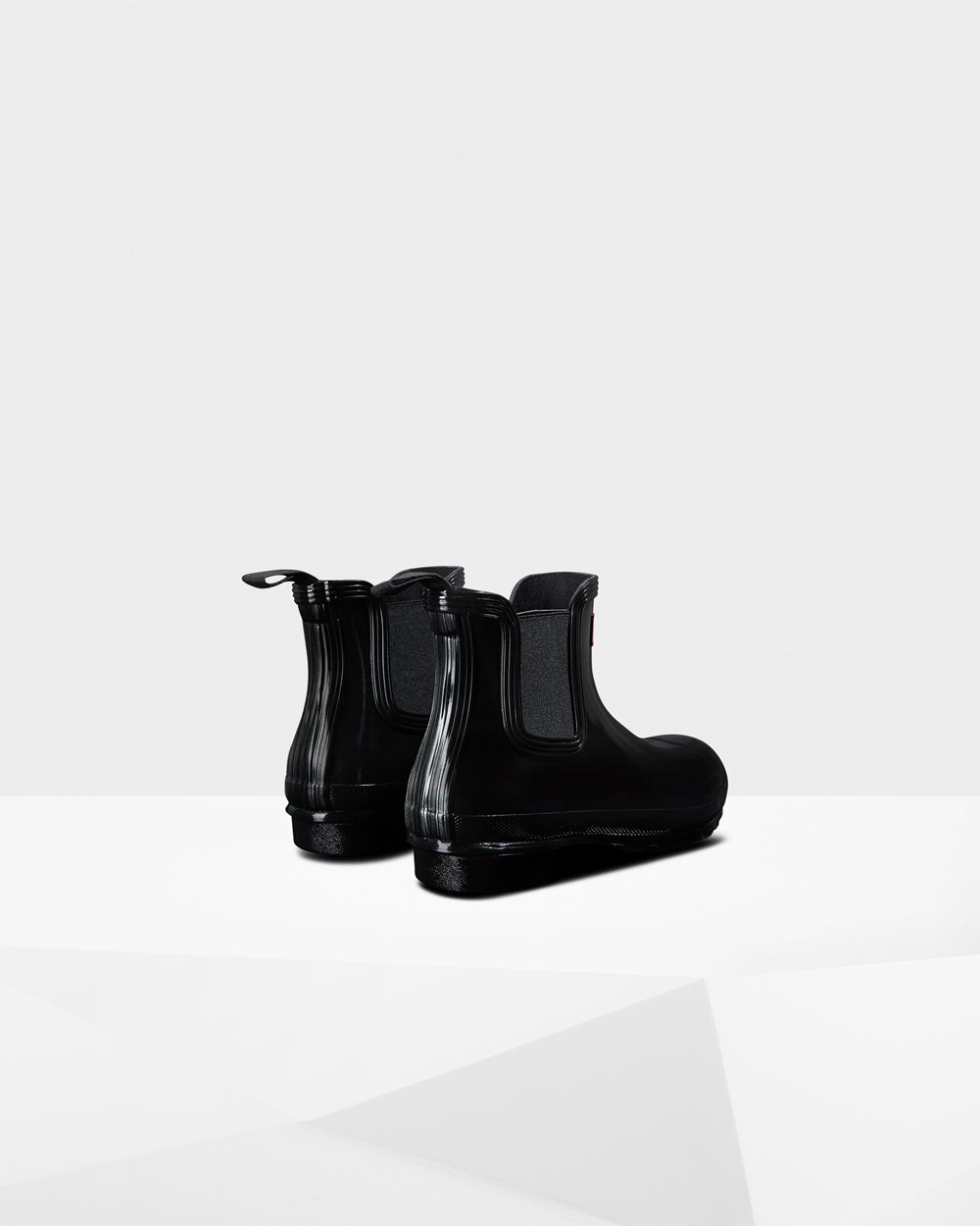 Womens Hunter Original Gloss - Chelsea Boots Black - 2783-ATICS